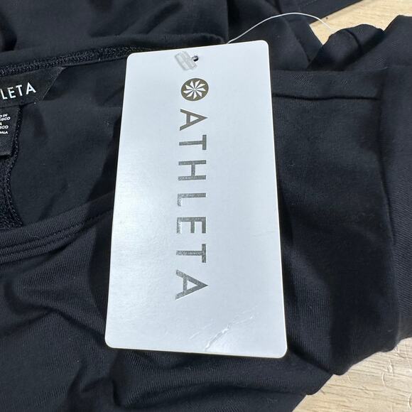 Athleta Women's Essential Tee Dress Black Size Medium New With Tags Condition - Picture 6 of 12